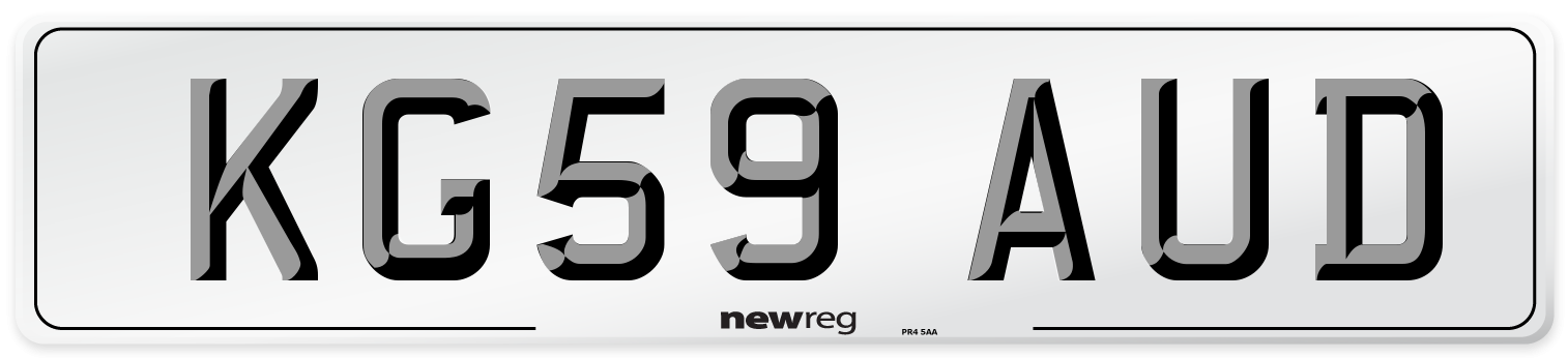 KG59 AUD Number Plate from New Reg